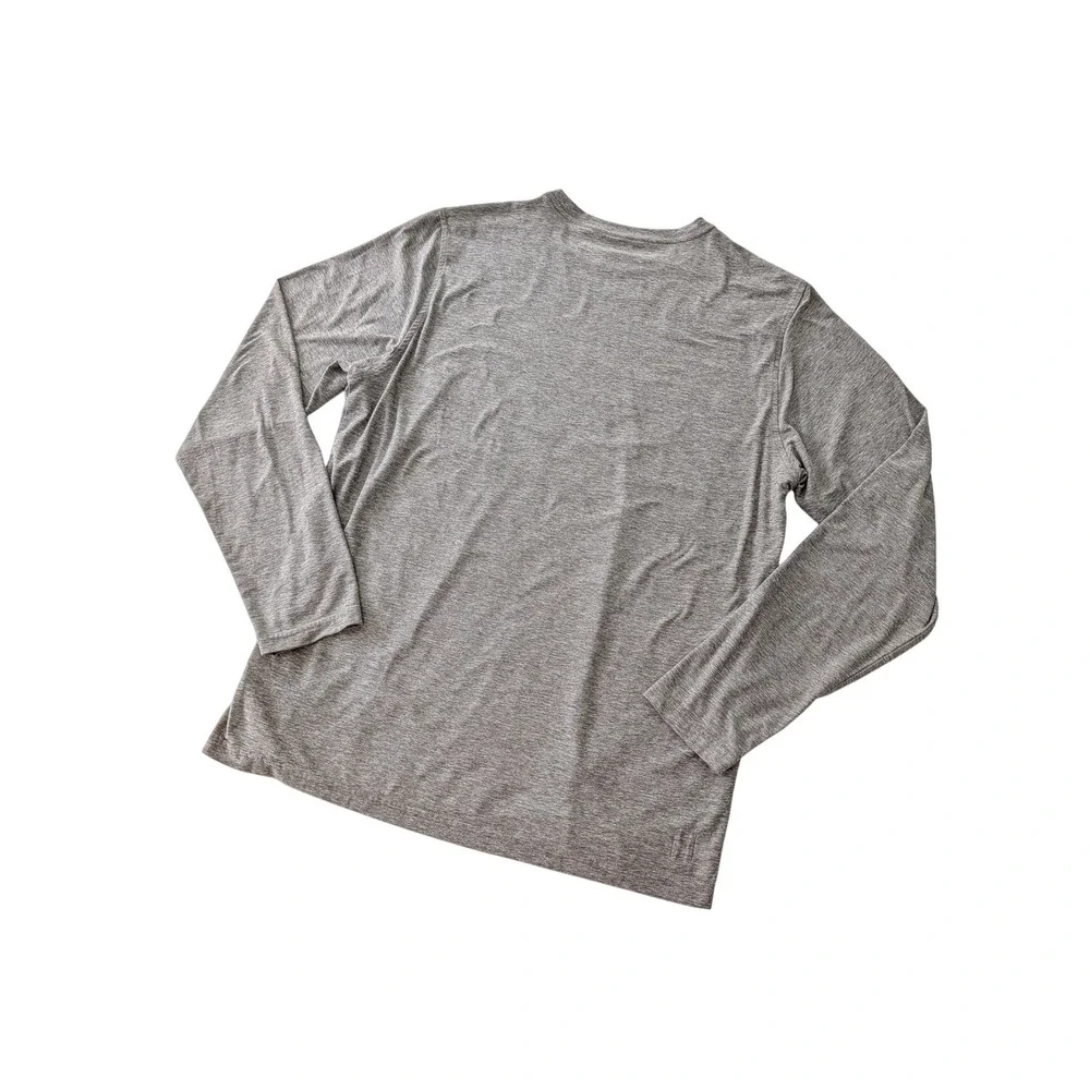 Vuori Strato Tech Tee V178 Mens L‎ Heather Gray Long Sleeve Performance Shirt